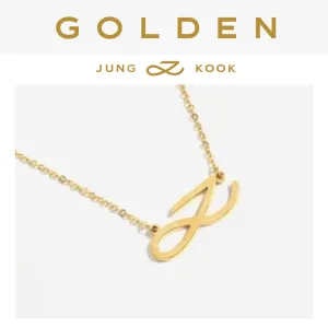 🎁 BTS JungKook Golden Logo Necklace (100% off)