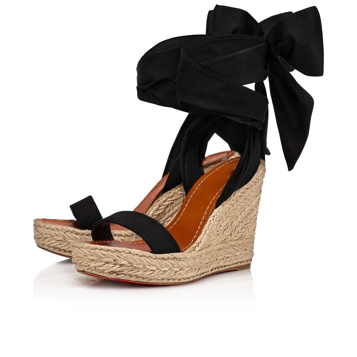 12cm Slope print sandals fashion shoes Strap ankle women high quality 2022 new