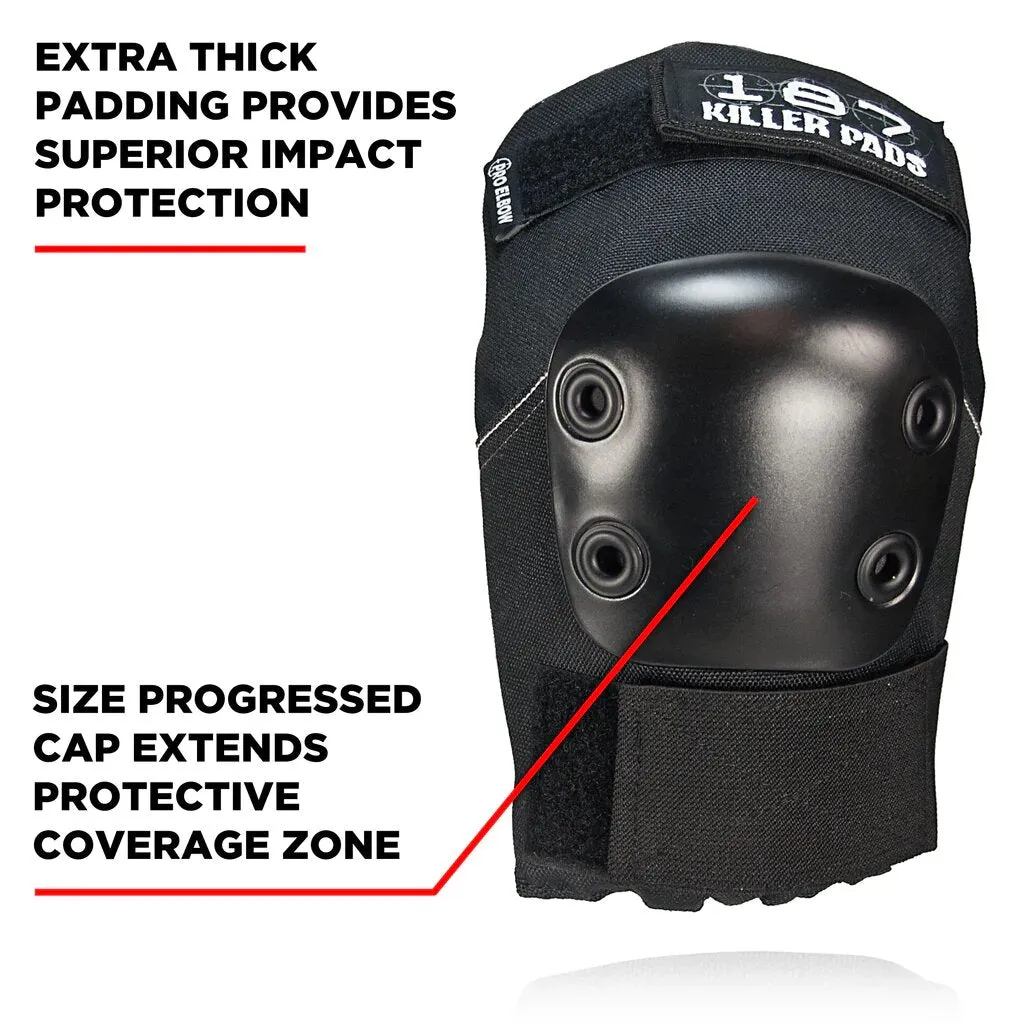187 Killer Pads Pro Elbow Pads Black