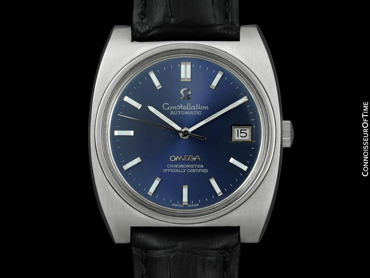 1969 Omega Constellation Vintage Mens Large Automatic Chronometer Watch, Date - Stainless Steel