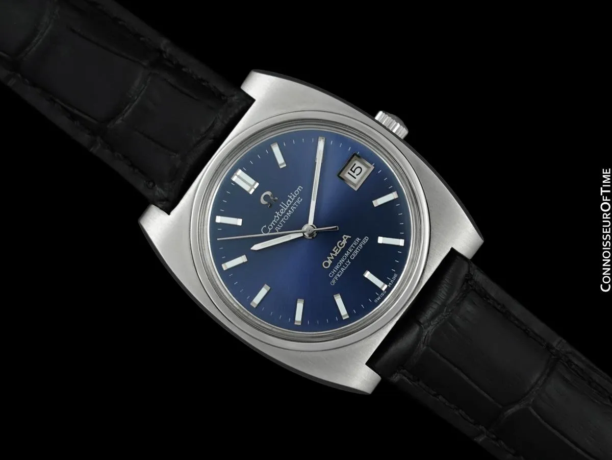 1969 Omega Constellation Vintage Mens Large Automatic Chronometer Watch, Date - Stainless Steel