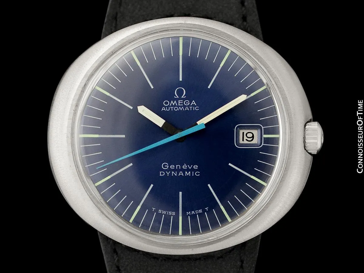 1970's Omega Dynamic Vintage Mens Automatic Watch with Quick-Setting Date - Stainless Steel