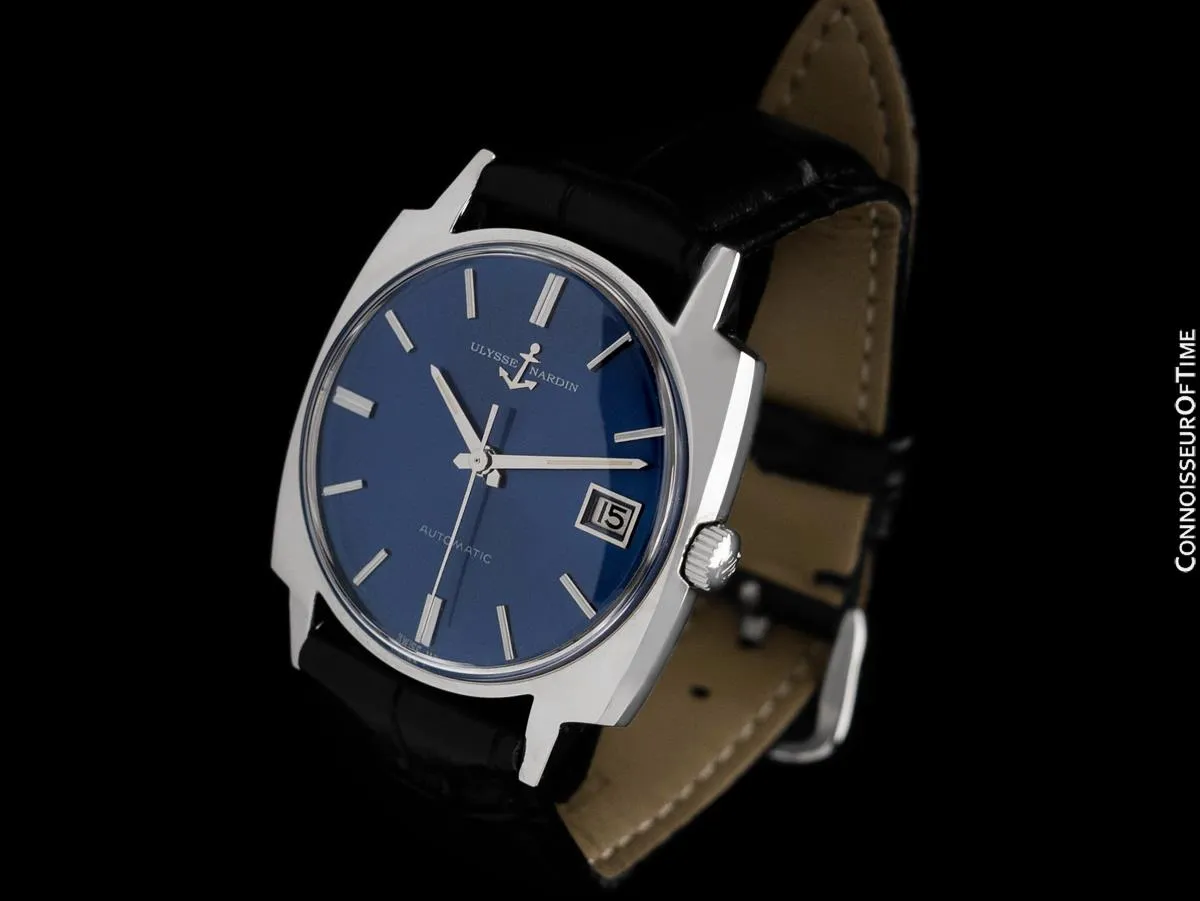1970's Ulysse Nardin Vintage Mens Retro Automatic Watch - Stainless Steel