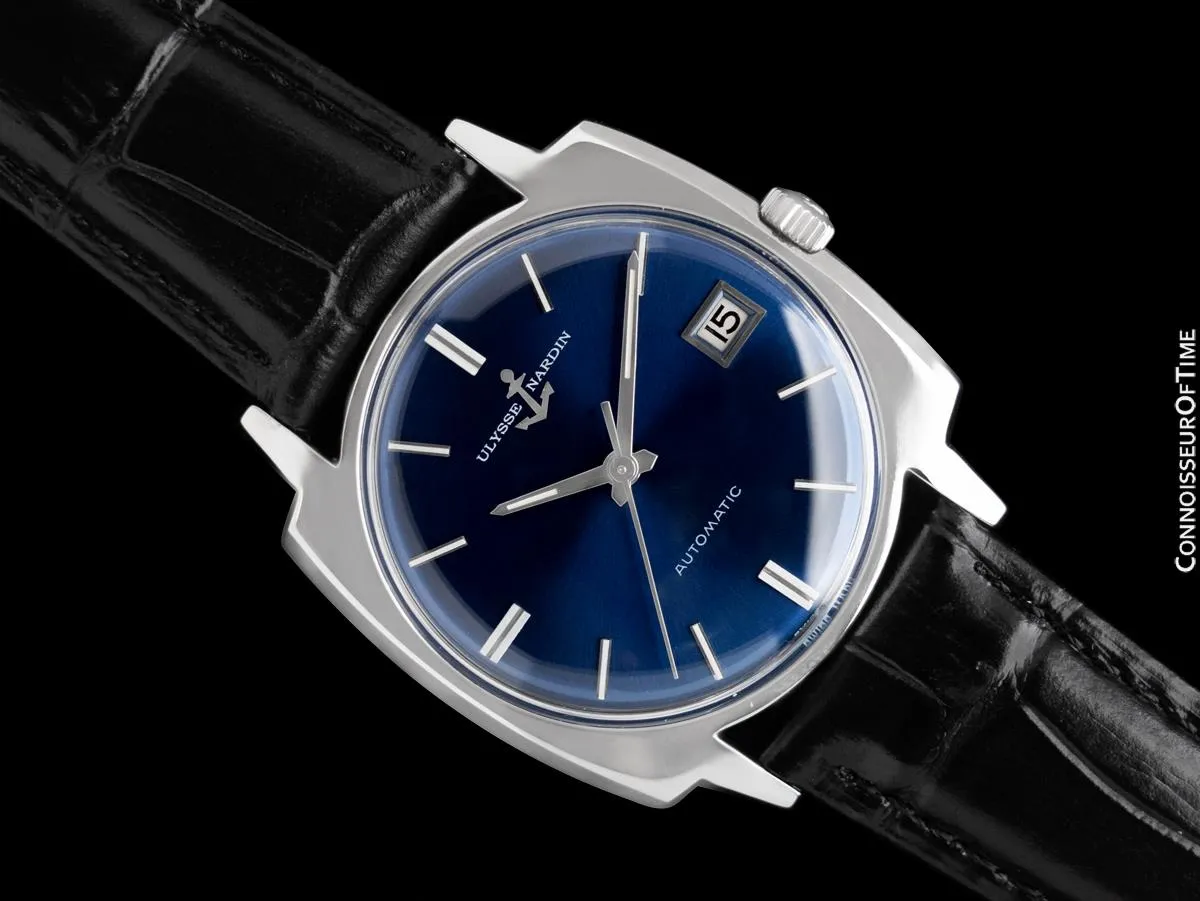 1970's Ulysse Nardin Vintage Mens Retro Automatic Watch - Stainless Steel