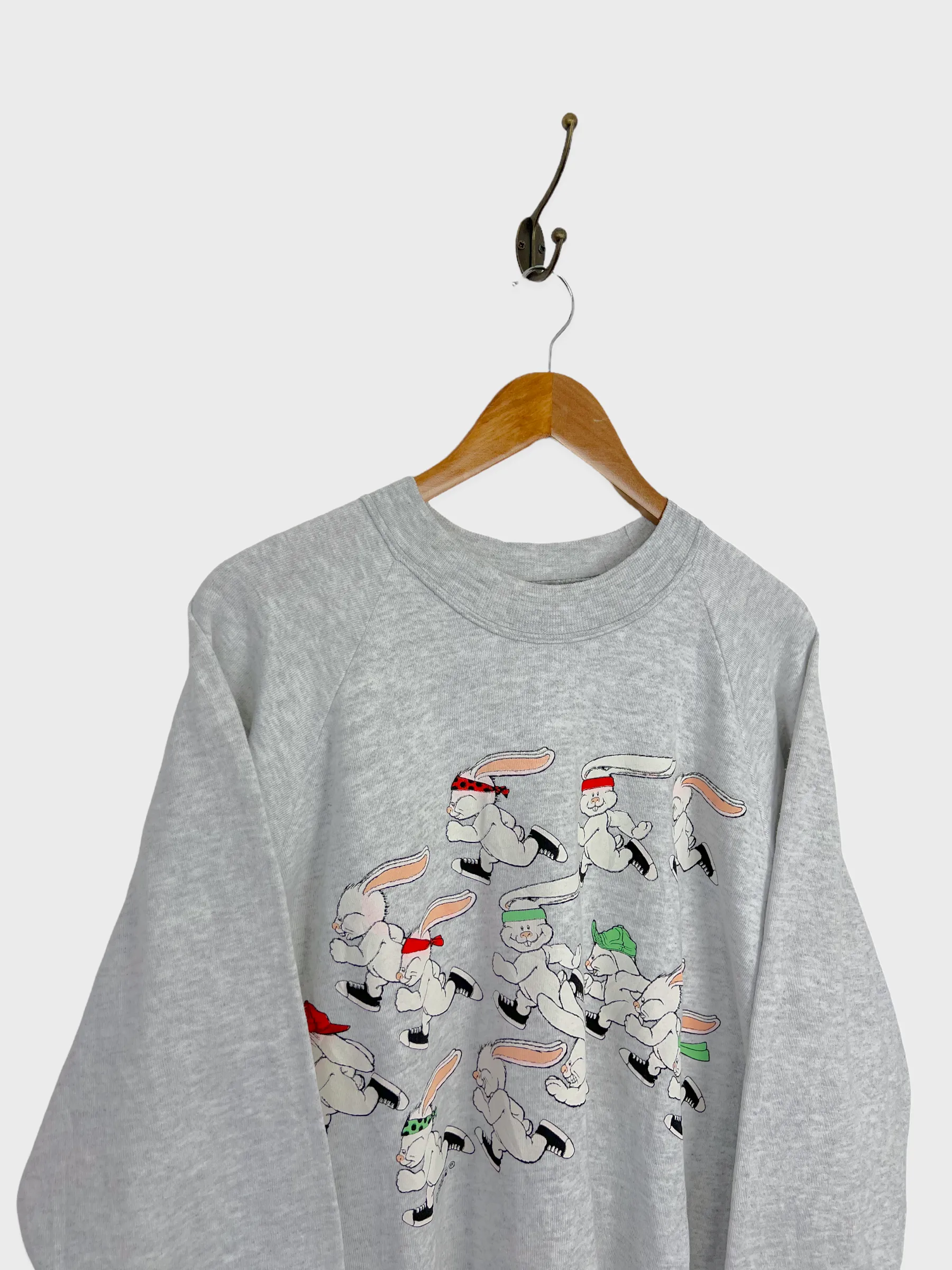 1988 USA Made Running Bunnies Graphic Vintage Sweatshirt Size M