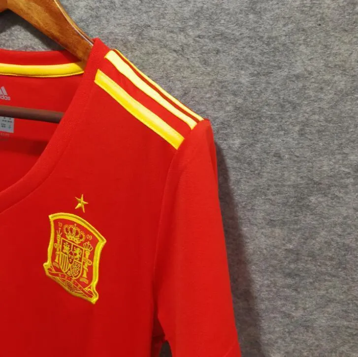 2018 Women Spain Jersey Home Stadium Soccer Jersey World Cup Jersey