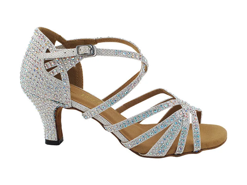 3037Bling White Glitter Satin