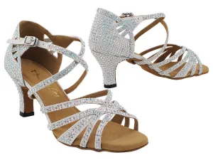 3037Bling White Glitter Satin
