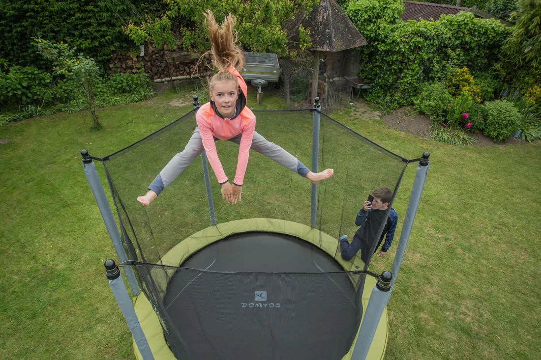 8ft Essential 240 Trampoline and Protective Netting - Green