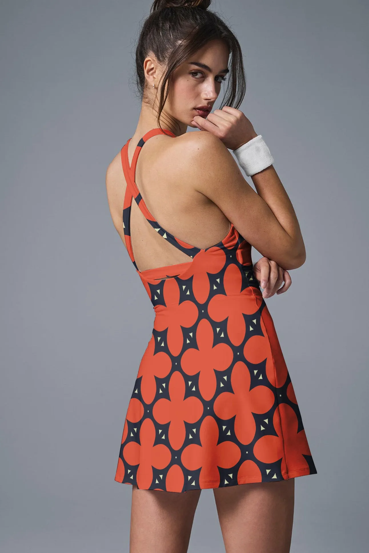 Ace Petal Performance Dress – Coral Power Edition