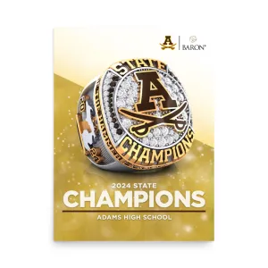 Adams High School Soccer 2024 Championship Poster