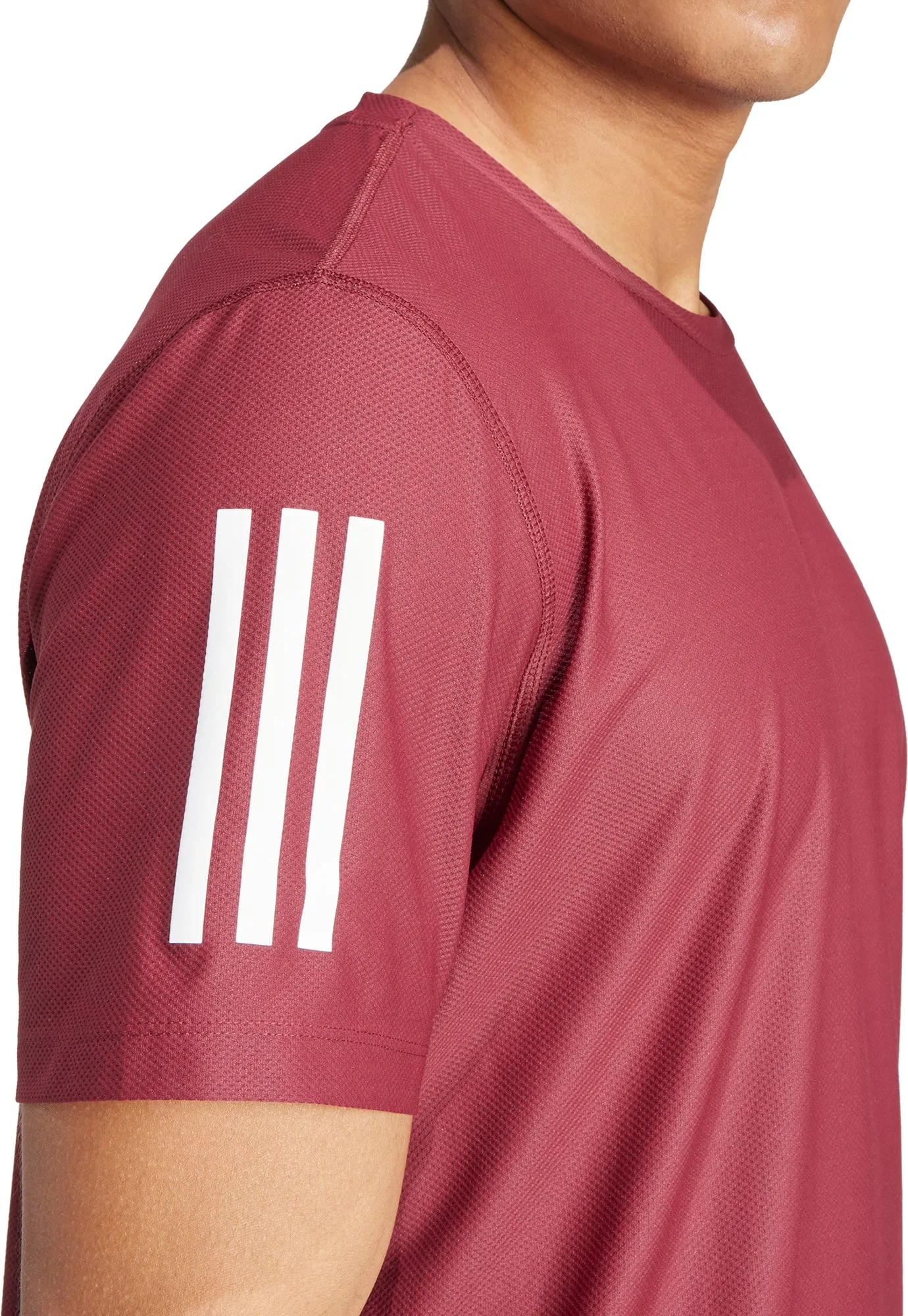 adidas Own The Run Short Sleeve Mens Running Top - Red