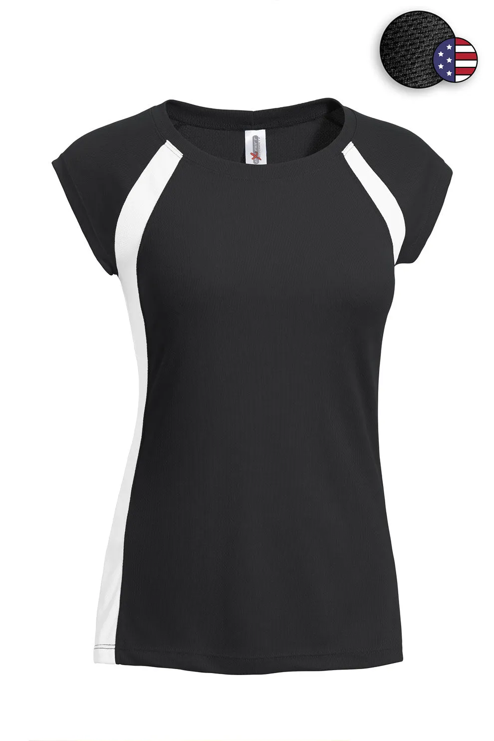 AJ216 Oxymesh™ Raglan Colorblock Referee Tee