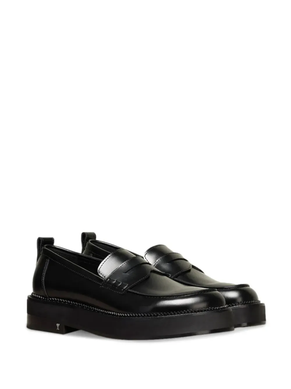AMI Paris anatomical toe leather loafers
