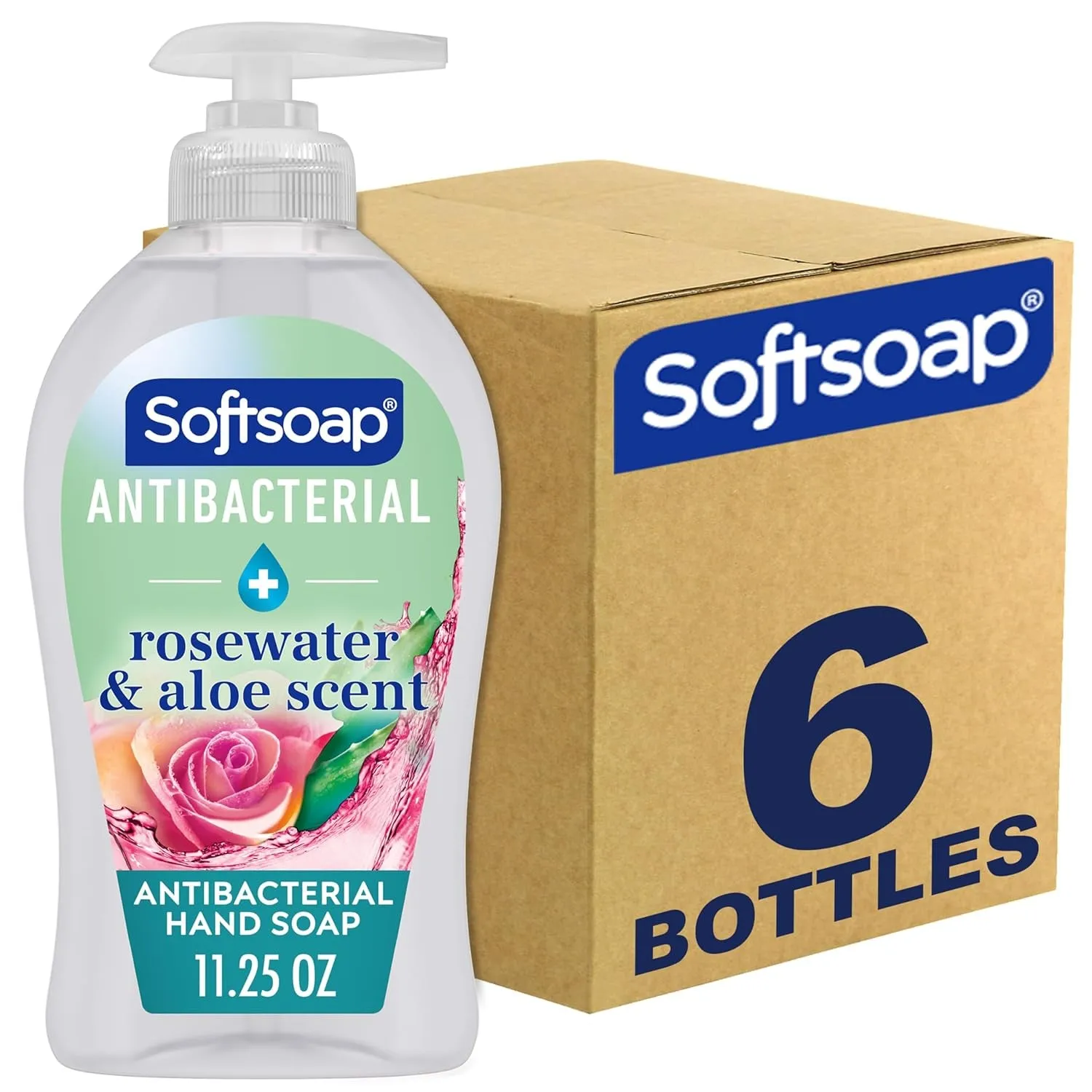 Antibacterial Liquid Hand Soap, Crisp Clean Scent Hand Soap, 11.25 Ounce, 6 Pack