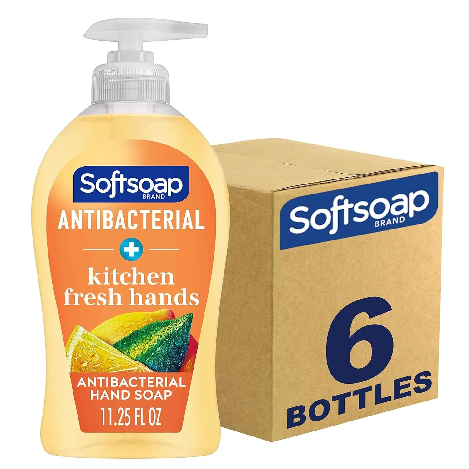 Antibacterial Liquid Hand Soap, Crisp Clean Scent Hand Soap, 11.25 Ounce, 6 Pack