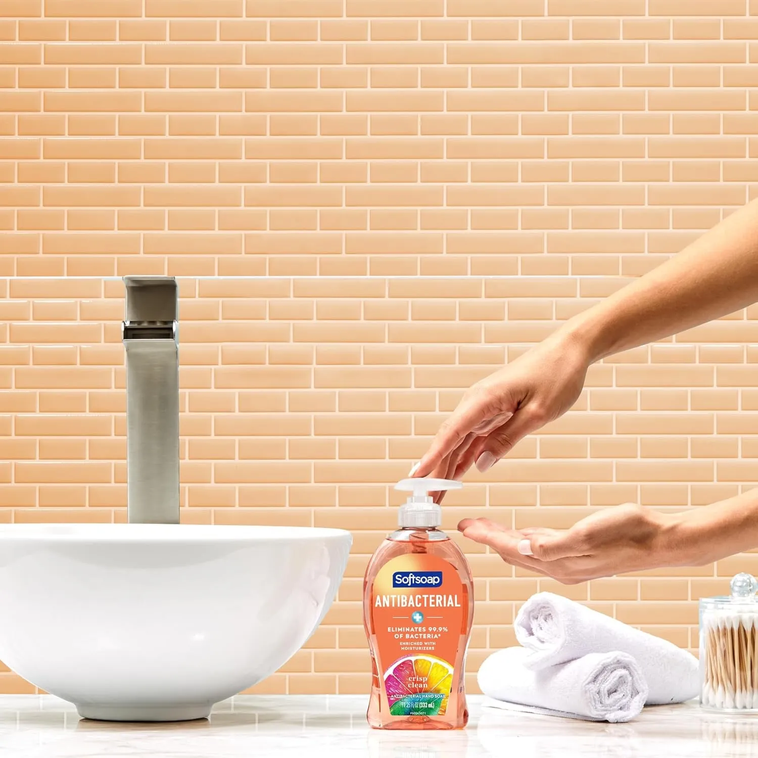 Antibacterial Liquid Hand Soap, Crisp Clean Scent Hand Soap, 11.25 Ounce, 6 Pack