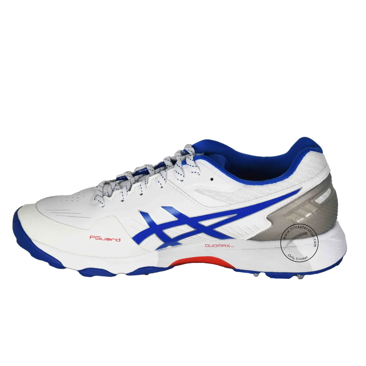 Asics 350 Not Out FF Spikes White / Tune Blue Cricket Shoes Size