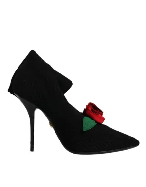 Black Stiletto Heels Mid Calf Boots Shoes