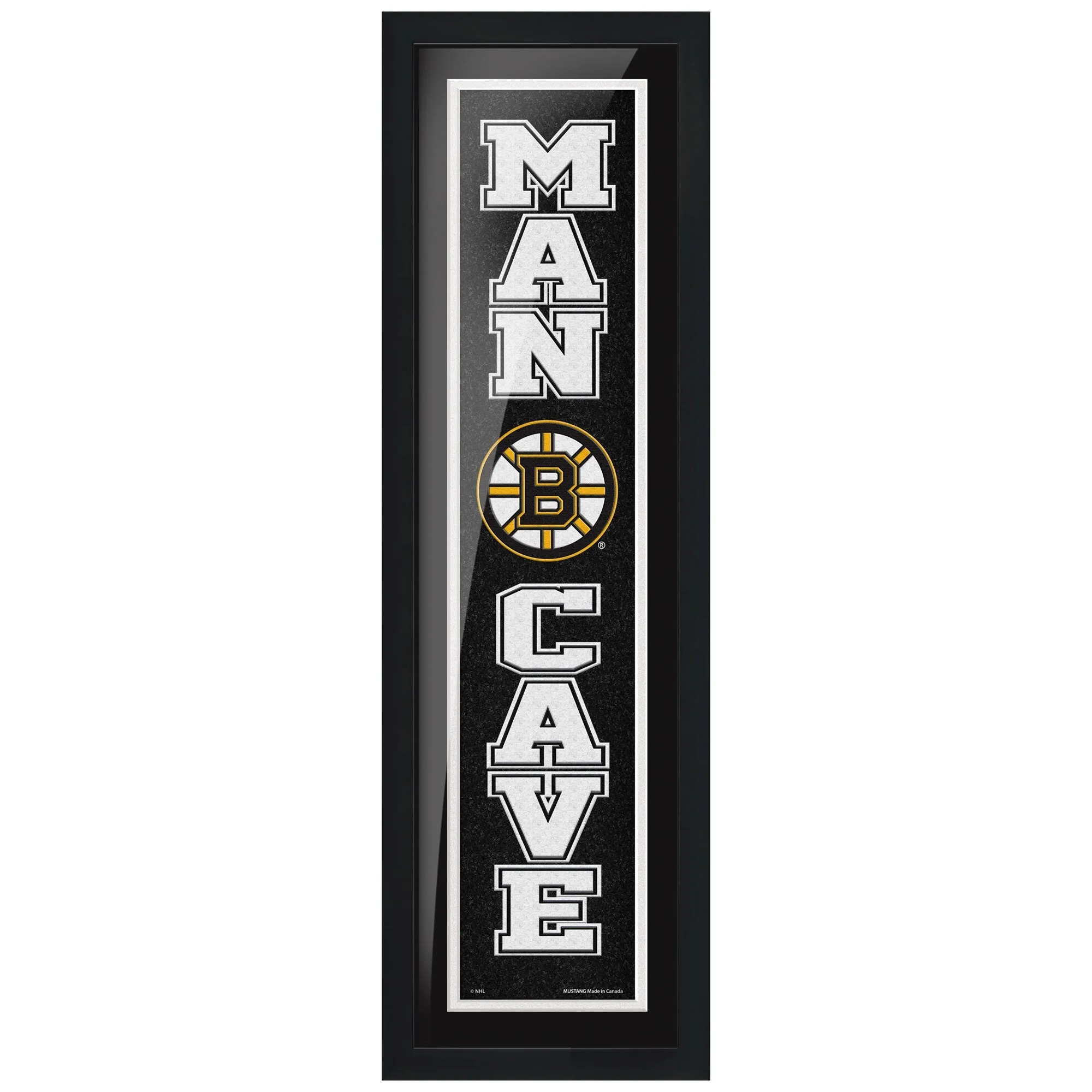 Boston Bruins 6x22 Team Man Cave Framed Artwork