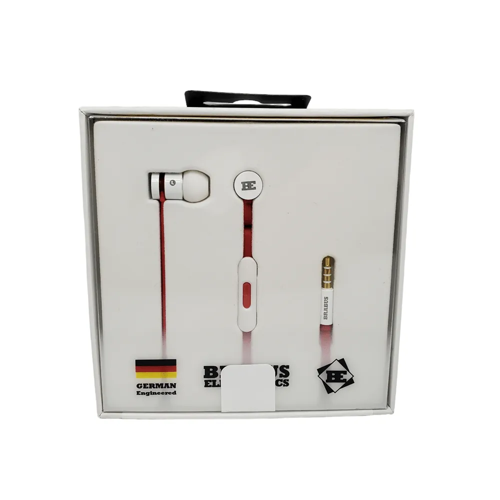 Brabus Electronics Wired Earphones with Deep Bass and Crystal Clear Audio