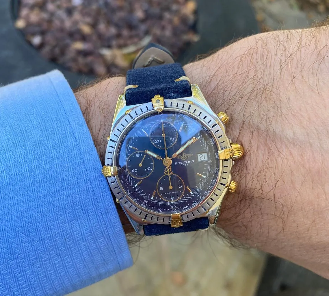 Breitling Windrider Chronomat Mens Chronograph Watch, B13048 - Stainless Steel & 18K Gold