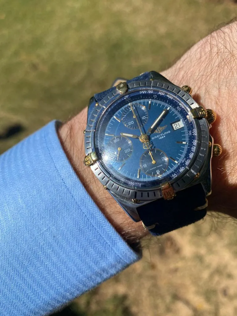 Breitling Windrider Chronomat Mens Chronograph Watch, B13048 - Stainless Steel & 18K Gold