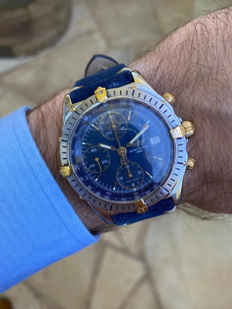 Breitling Windrider Chronomat Mens Chronograph Watch, B13048 - Stainless Steel & 18K Gold
