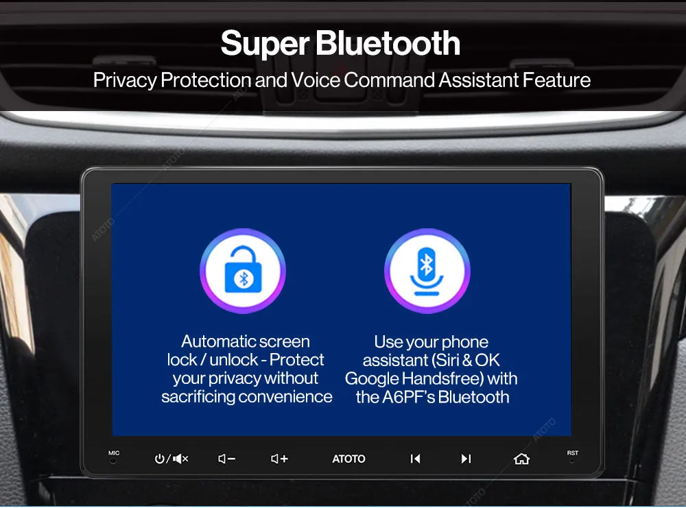 Car Stereo ATOTO A6 PF 10inch Wireless CarPlay Android Auto GPS/WiFi/BT/USB 2G 32G