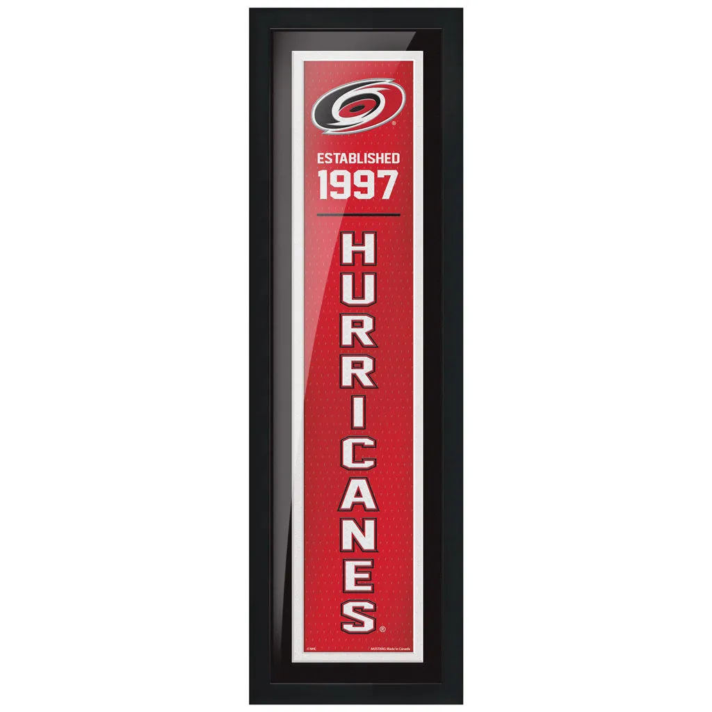 Carolina Hurricanes 6x22 Established Framed Sign