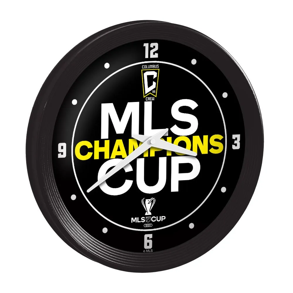 Columbus Crew: MLS Cup Champs, Bold Design - Ribbed Frame Wall Clock