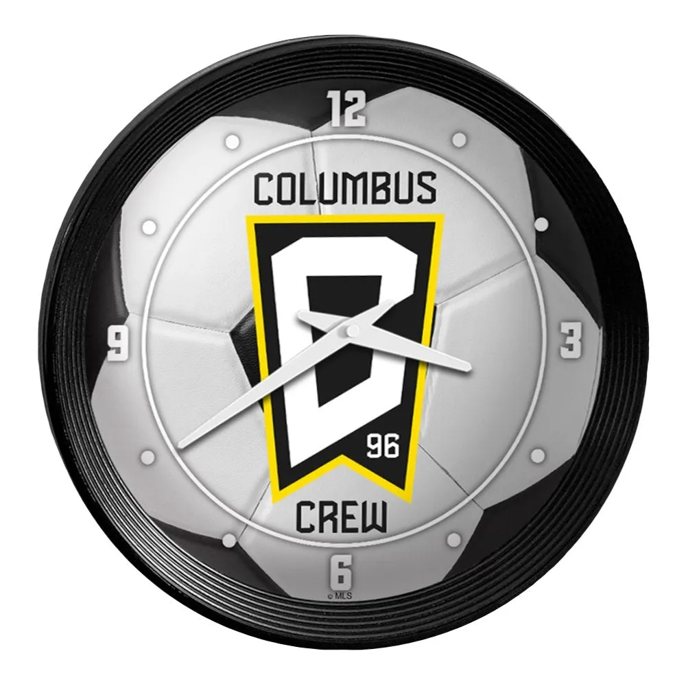 Columbus Crew: Soccer Ball - Ribbed Frame Wall Clock
