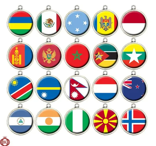 Country Flags of the World Charms G Thru P