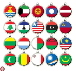 Country Flags of the World Charms G Thru P