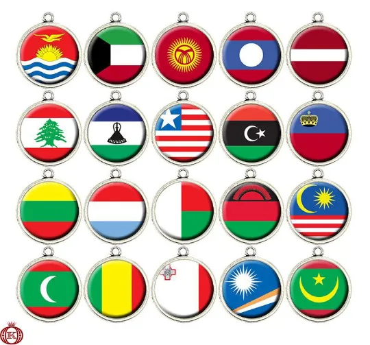 Country Flags of the World Charms G Thru P