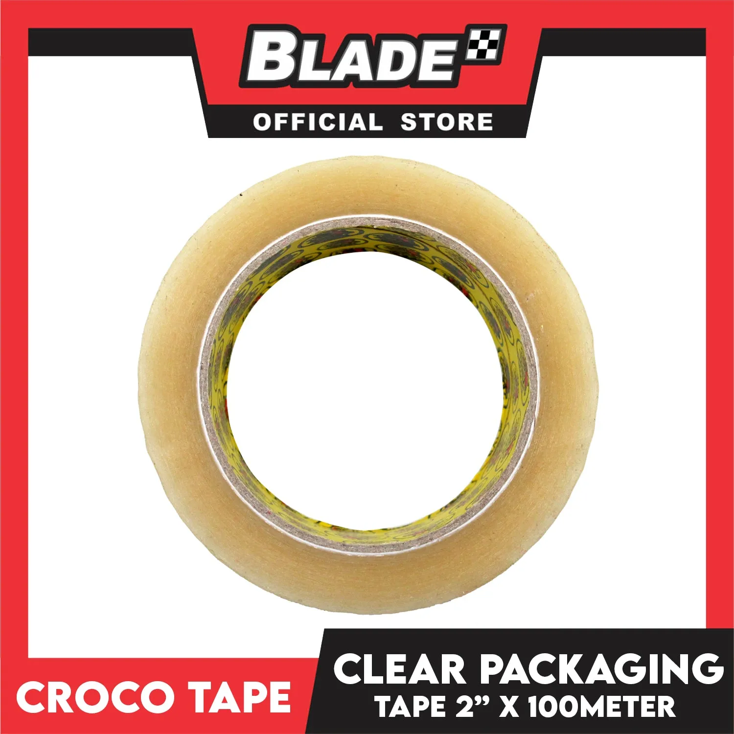 Croco Tape Clear Packaging Tape 2" x 100M (Clear) Bundle of 12