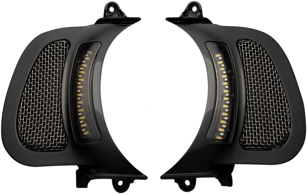 Custom Dynamics CD-RG-VENT-15BB Vent Inserts with Lights - Gloss black
