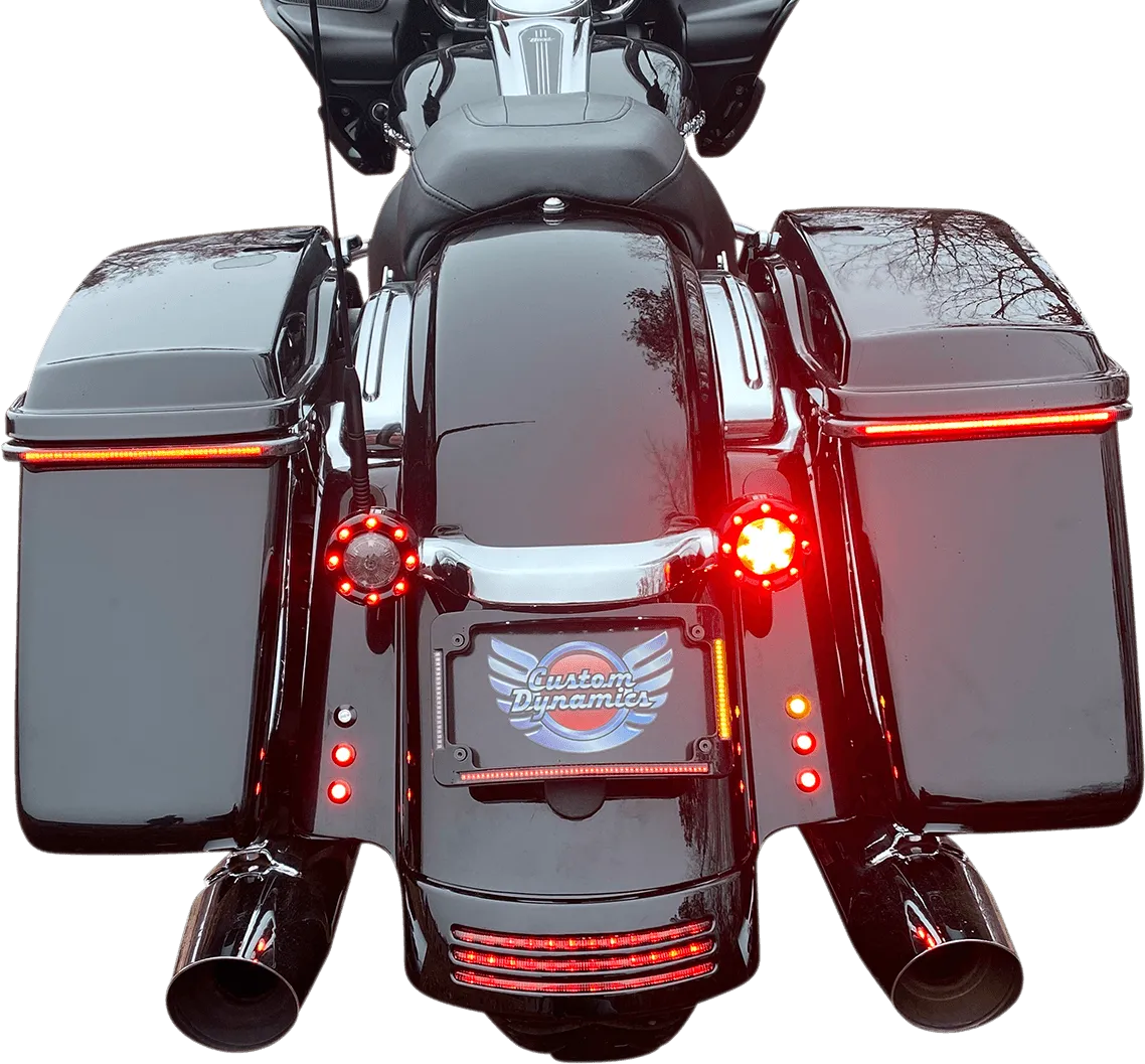 Custom Dynamics TF05-BCM4-B Radius License Plate Frame - Gloss Black