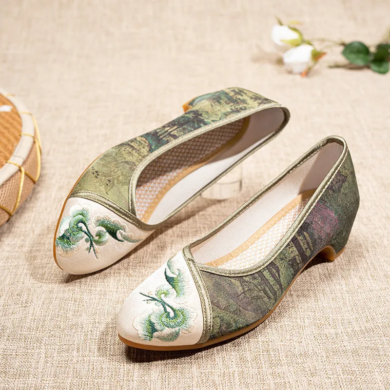 Embroidered Ethnic Style Flats