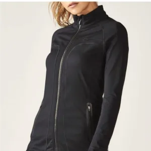 Fabletics Jojo Performance Jacket Black Size Medium Tech Ready Thumb Holes