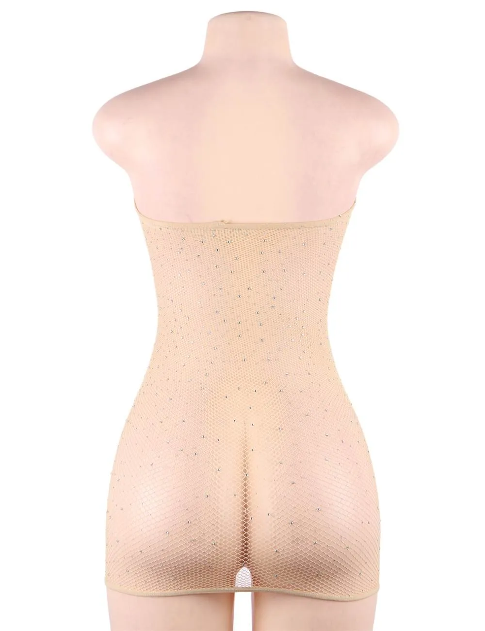 Fishnet Off-the-shoulder Sparkle Bodystocking