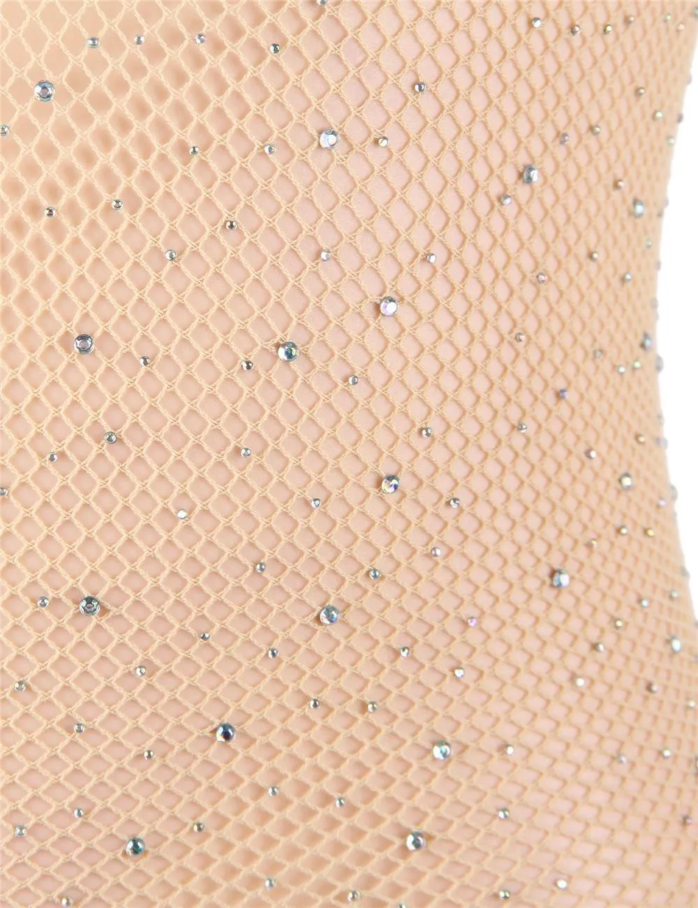 Fishnet Off-the-shoulder Sparkle Bodystocking
