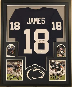 FRAMED JESSE JAMES AUTOGRAPHED SIGNED PENN STATE JERSEY JSA COA