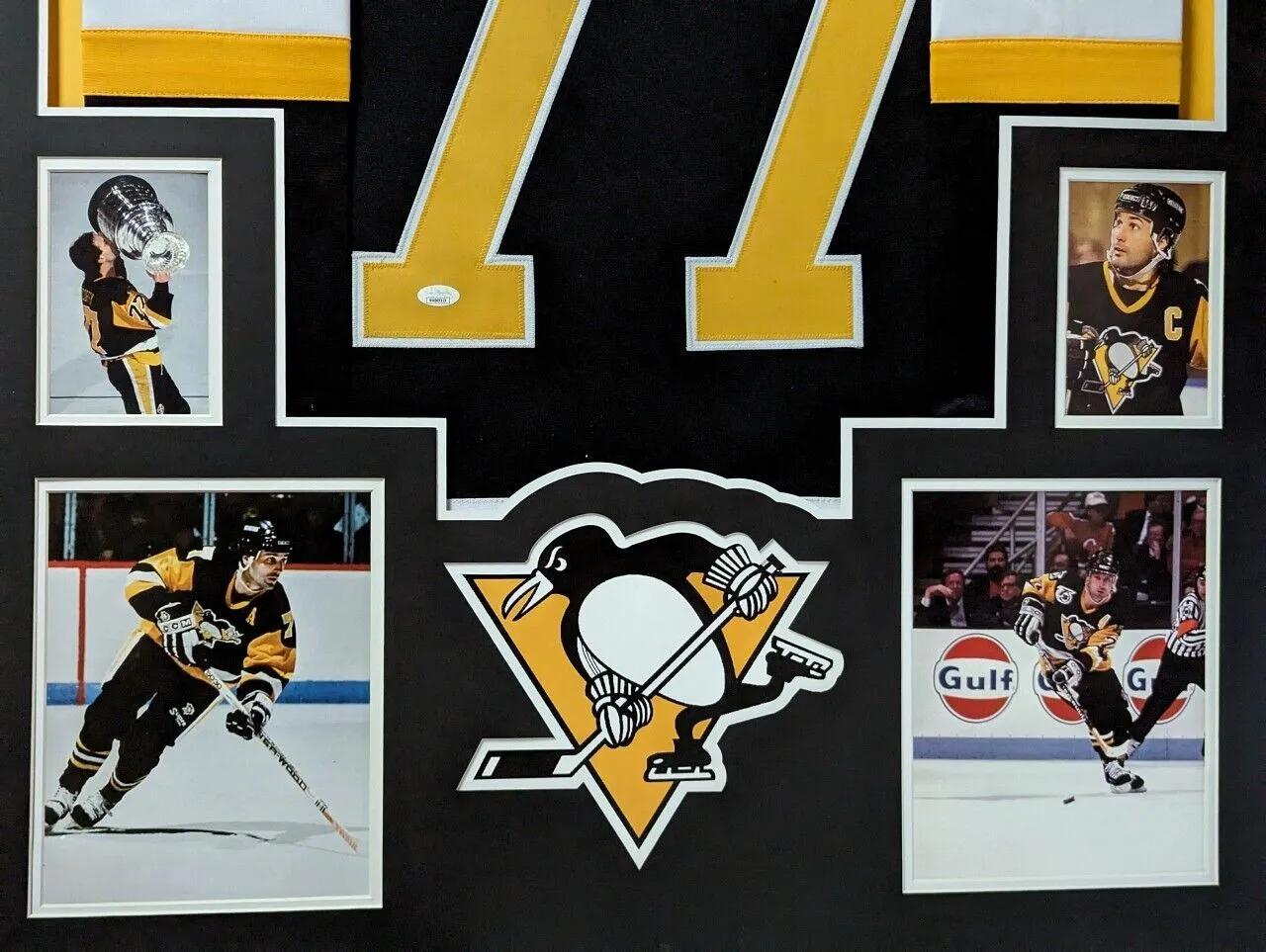 FRAMED PITTSBURGH PENGUINS PAUL COFFEY AUTOGRAPHED SIGNED JERSEY JSA COA