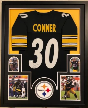 FRAMED PITTSBURGH STEELERS JAMES CONNER AUTOGRAPHED SIGNED JERSEY JSA COA