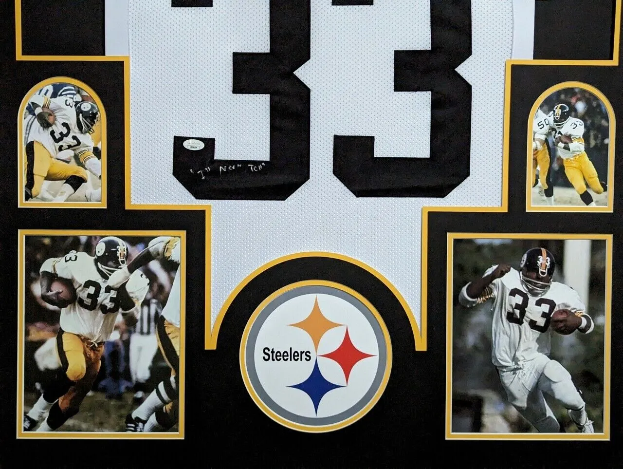 FRAMED PITTSBURGH STEELERS JOHN FRENCHIE FUQUA AUTOGRAPHED SIGNED JERSEY JSA COA
