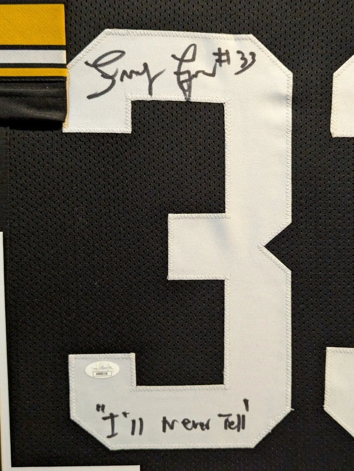 FRAMED PITTSBURGH STEELERS JOHN FRENCHIE FUQUA AUTOGRAPHED SIGNED JERSEY JSA COA