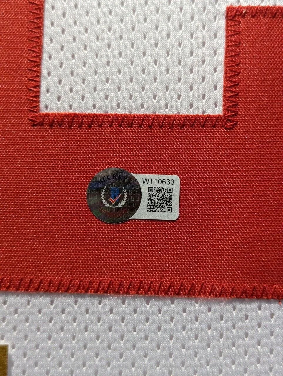 FRAMED SAN FRANCISCO 49ERS ELIJAH MITCHELL AUTOGRAPHED JERSEY BECKETT HOLO