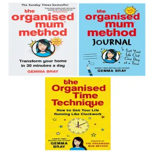 Gemma Bray Collection 3 Books Set Organised Mum Method Journal, Time Technique