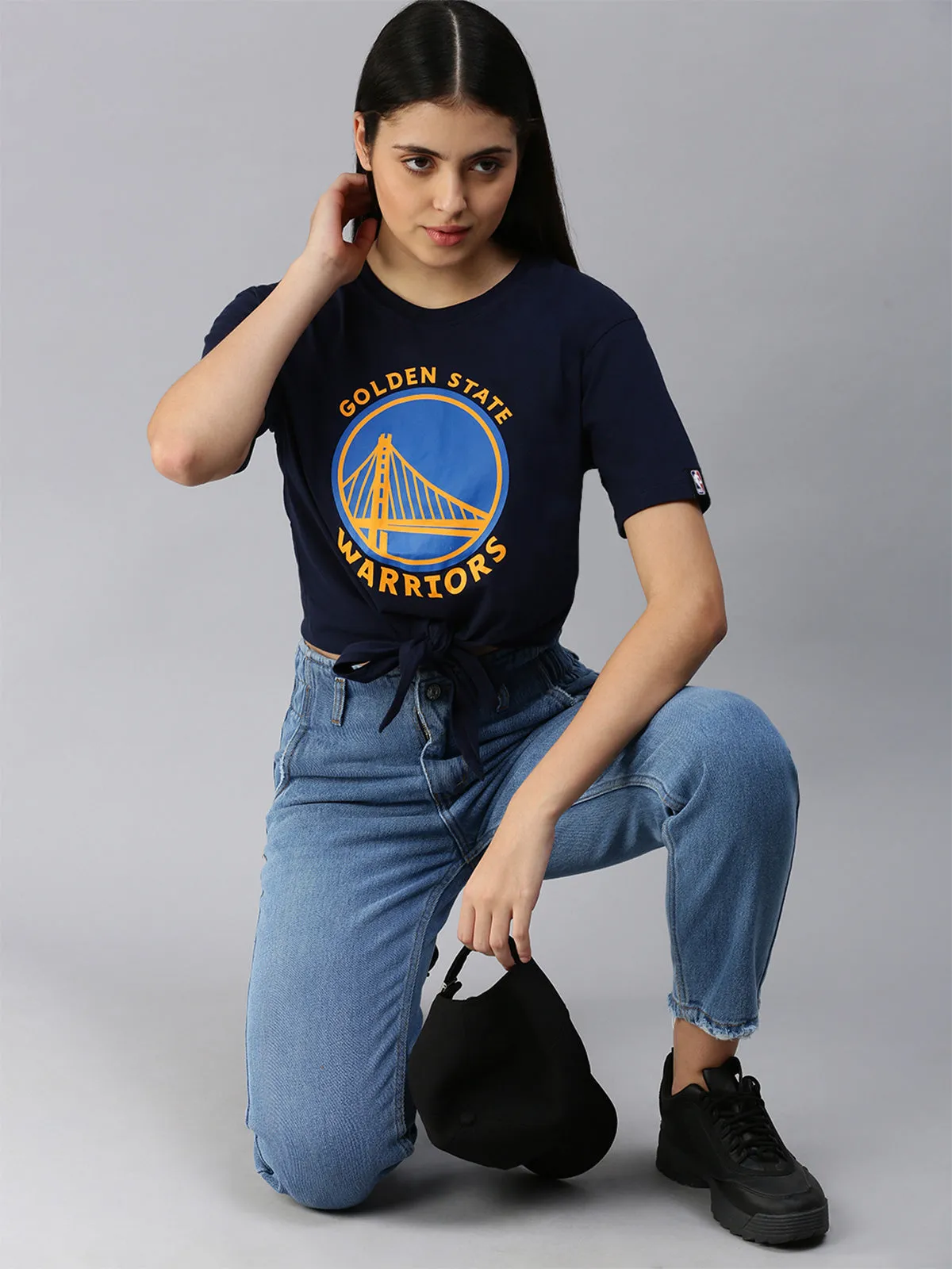 Golden State Warriors: Classic Crest Tie Top- Navy